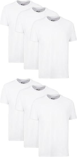 Men's Cotton, Moisture-Wicking Crew Tee Undershirts, Multi-Packs