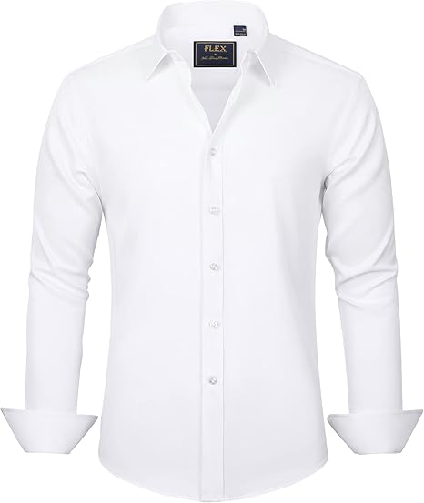 Men's Dress Shirts Solid Long Sleeve Stretch