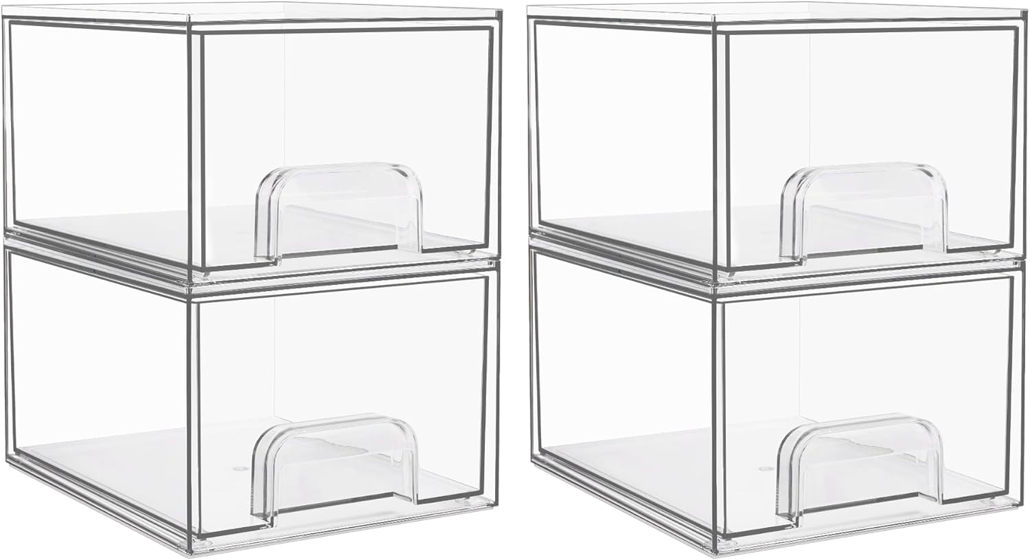 Pack Clear Stackable Storage Drawers