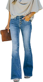 Women's Flare Bell Bottom Jeans High Waisted