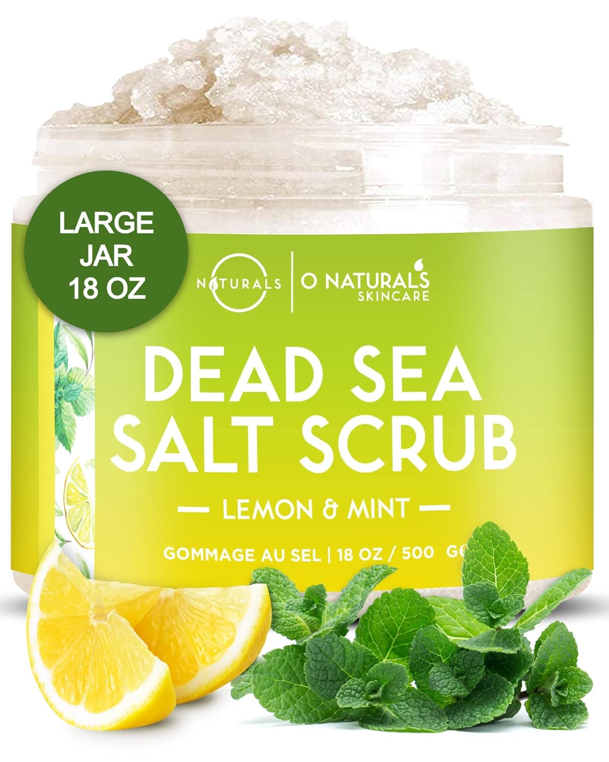 Exfoliating Lemon Oil Dead Sea Salt Deep-Cleansing Face & Body Scrub