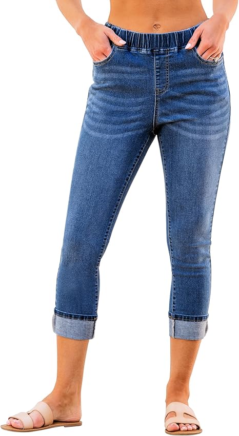 Pull On Jeans for Women High Waisted