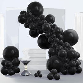 Black Balloons 140 pcs Different Sizes Pack of 18 12 10 5 Inch