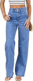 Women's Jeans High Waisted Straight Leg