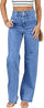 Women's Jeans High Waisted Straight Leg