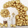 129pcs Metallic Gold Balloons Different Sizes 18 12 10 5 Inch