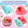 2 Pack Cloud Slime Kit with Red Watermelon and Mint Charms