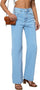 Jeans High Waisted Straight Leg Loose Stretchy