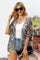 Women's Floral Print Puff Sleeve Kimono