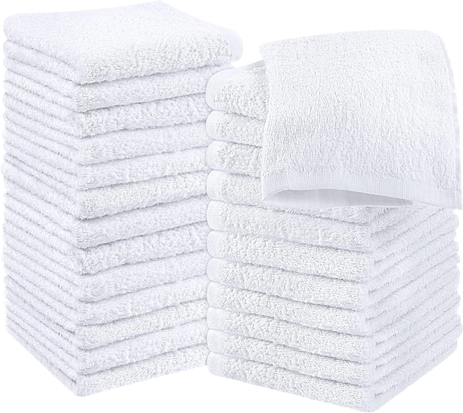 Cotton Washcloths Set - 100% Ring Spun Cotton, Premium Quality Flannel Face Cloth