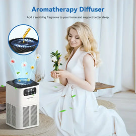 True HEPA Air Purifier – Covers up to 1076 Sqft, Quiet 25dB Operation, Scented Sponge, Air Cleaner for Bedrooms & Large Rooms